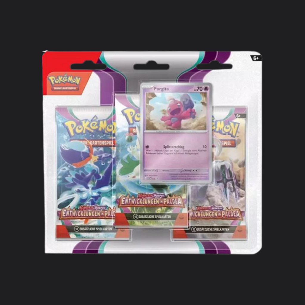 Entwicklungen in Paldea 3-Pack Blister - Forgita (deutsch)