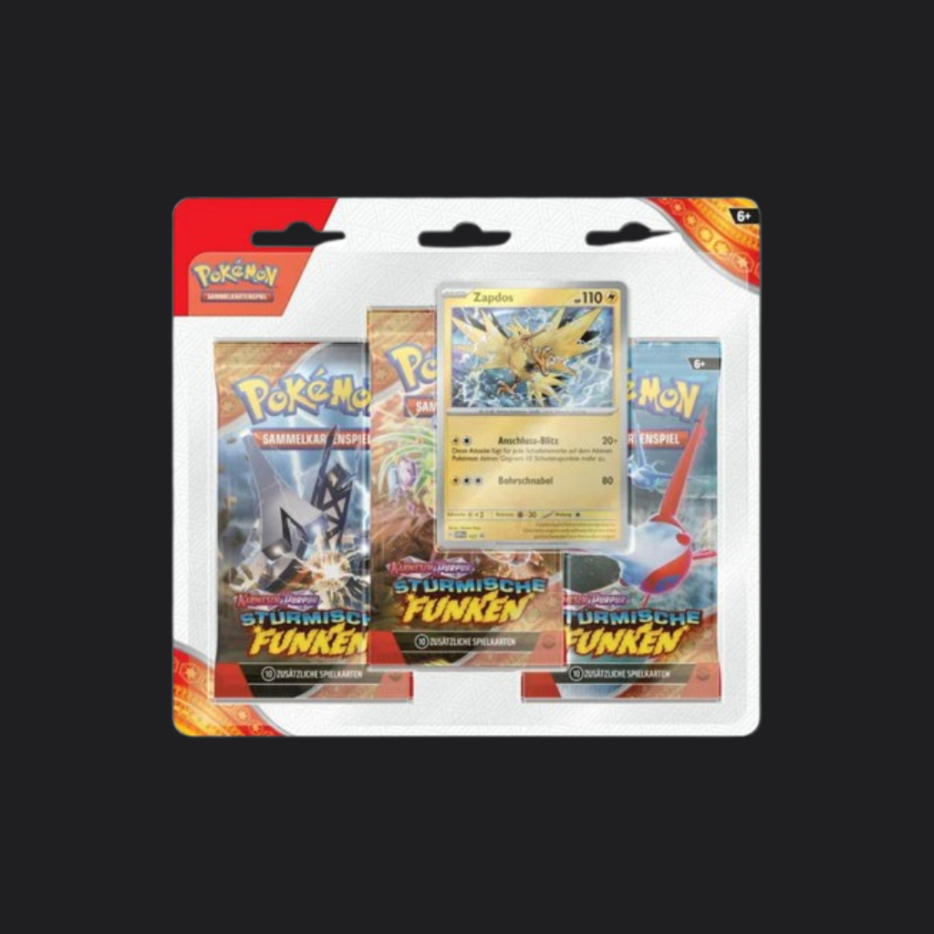 Stürmische Funken 3-Pack Blister - Zapdos (deutsch)